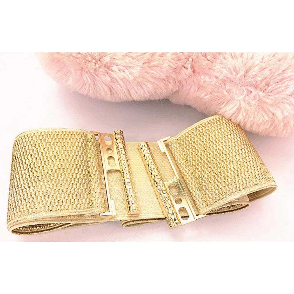 Gold Belt Women Decorative Belt Down Jacket Sweater