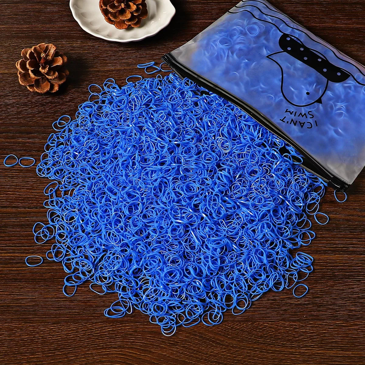 1000pcs Girls Colourful Disposable Rubber Band Elastic Hair