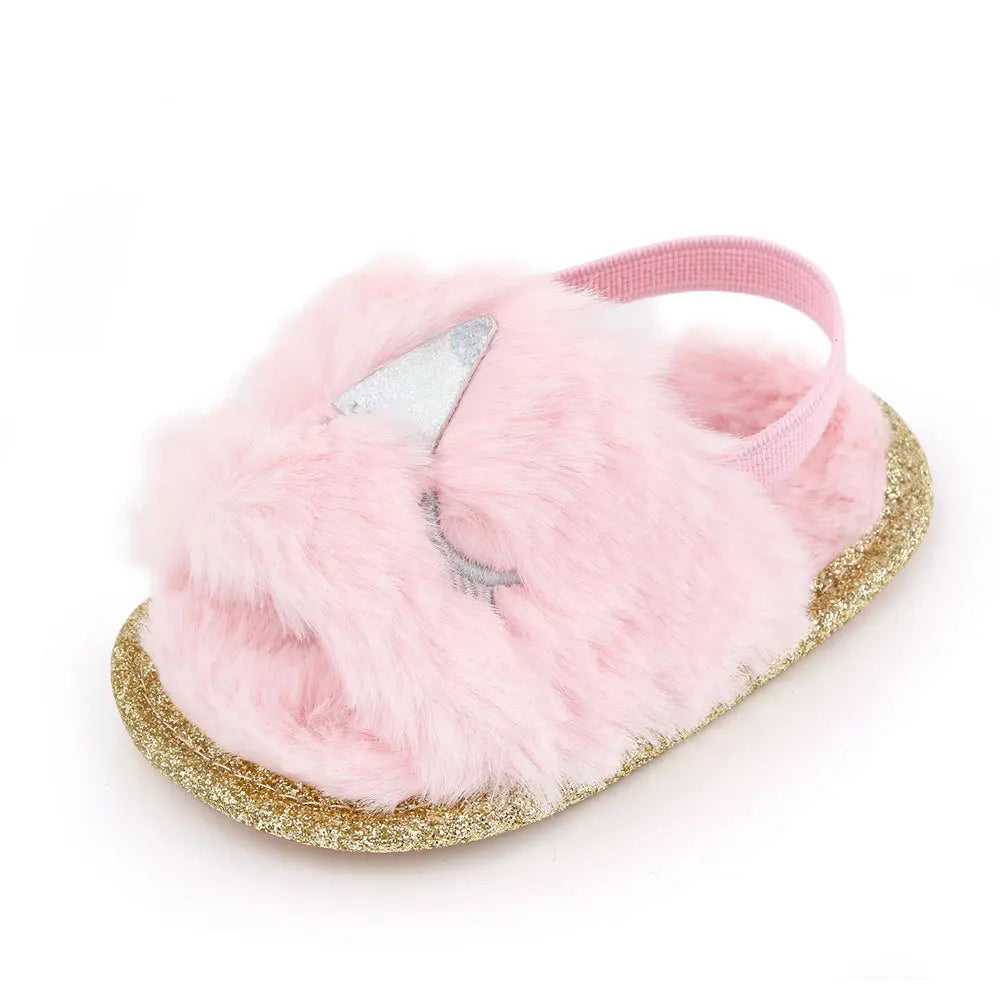 Fashion Faux Fur Baby Shoes For Newborn Spring