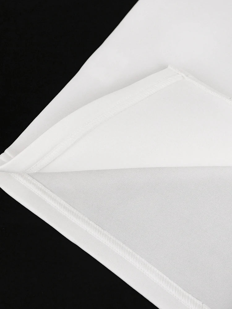 White Skirts Plus Size 4XL High Waist Knee