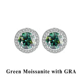 D VVS1 Moissanite Stud Earrings For Women 925