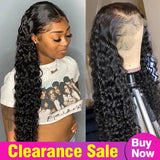 30Inch Deep Wave Transparent 13x4 13x6 Lace Frontal