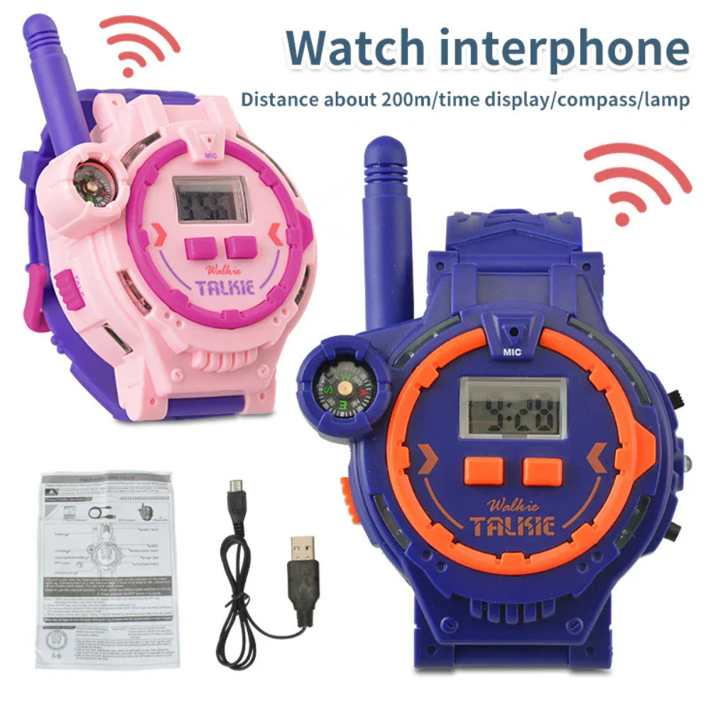 Children Education Toys 2PCS Toy Walkie Talkies Watches