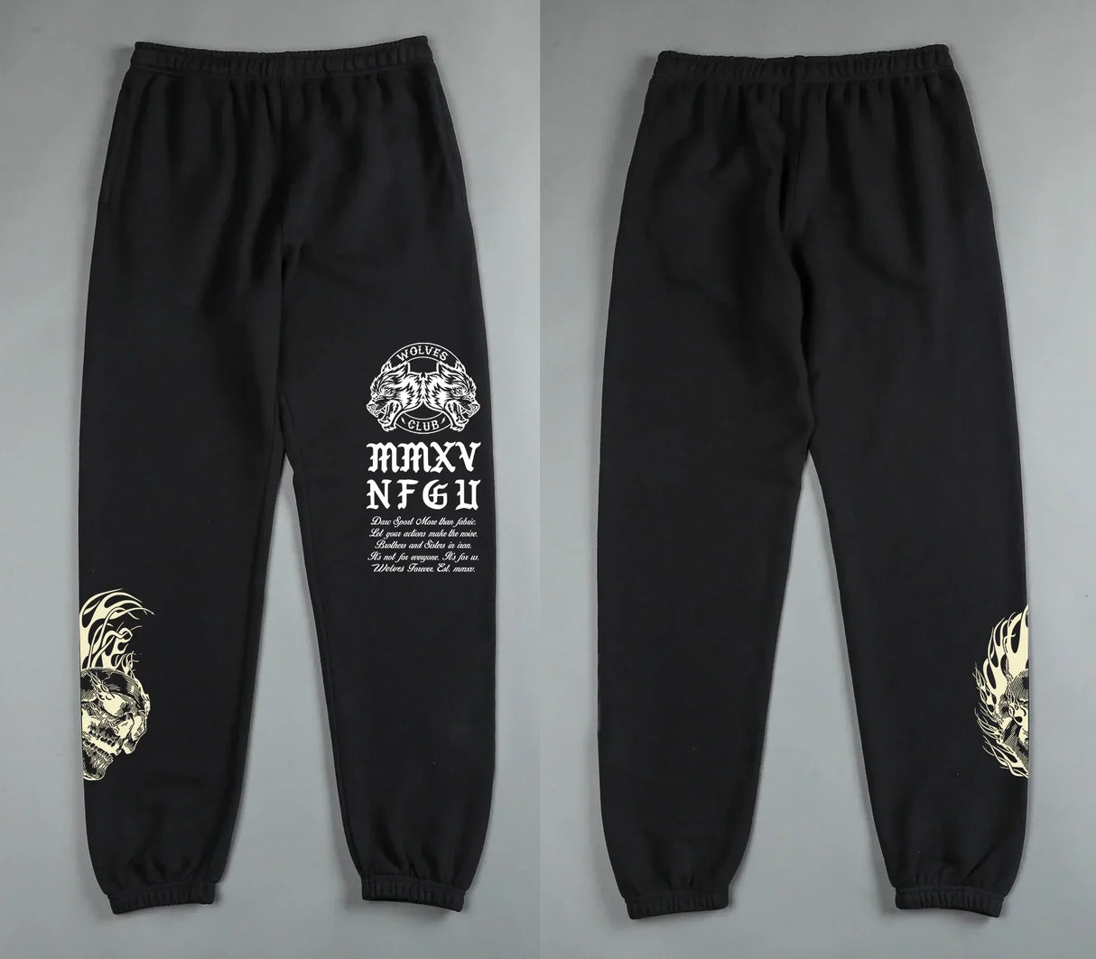DARC Wolves Joggers Street Pants Casual Warm Oversize