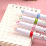 1/6Pcs/set Kawaii Flowers Line Shaped Highlighter Pens Roller