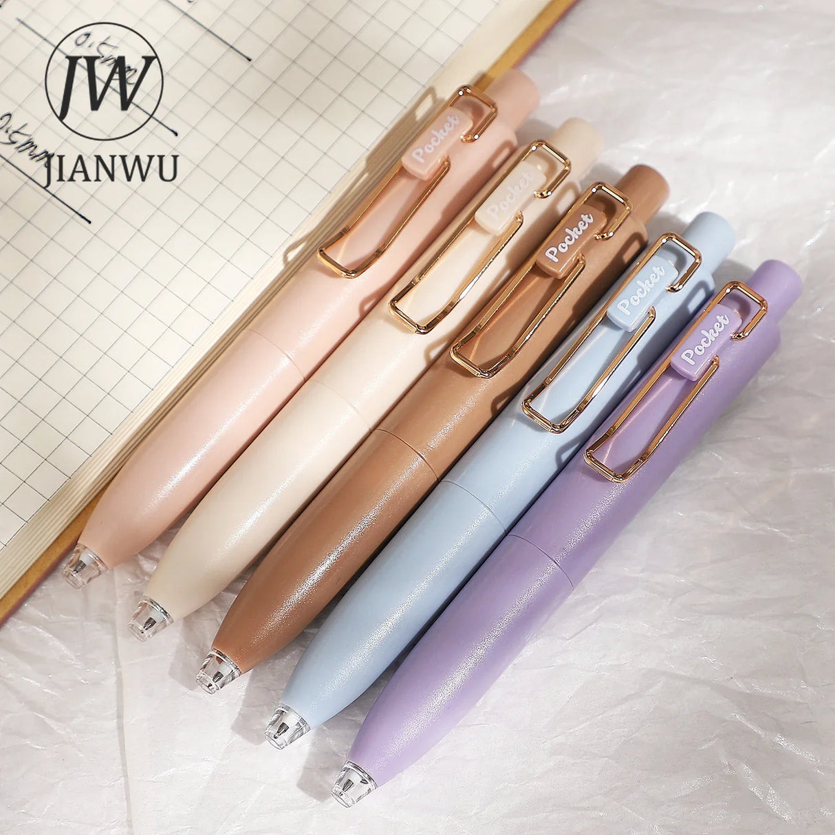 JIANWU 5 Pcs/set Kawaii 0.5mm Black Pangdundun Pocket