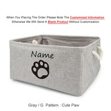 Basket Toys Dog Paw Personalized Pet Toy Storage