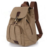Retro Men's Travel Backpack Canvas Solid Outdoor Camping