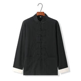 Chinese Traditional Retro Windbreaker Men's Long-sleeved Tang Suit