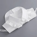 Women Fake Collar Shirt Ruffles Lapel Detachable Shirt