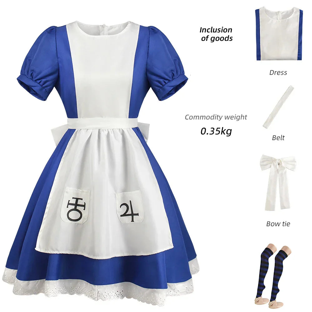 Game Alice: Madness Returns Cosplay Costume Alice Maid