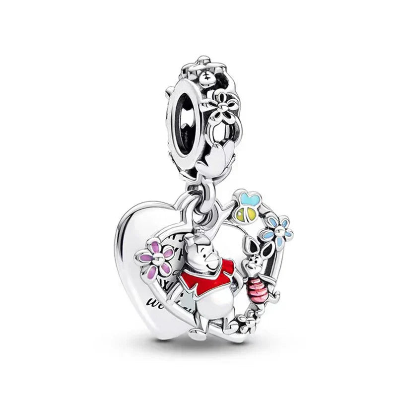 Fit Pandora Winnie the Pooh Charms Bracelet Cute