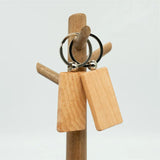 20 Pieces Blank Wooden Keychain Rectangular Key ID