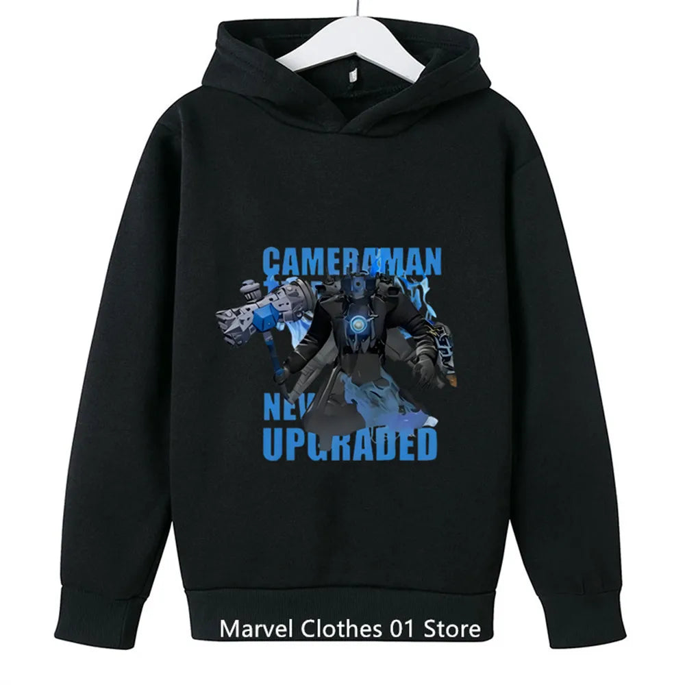 Kids Game Skibidi Toilet Hoodie Boys Game SpeakerMan