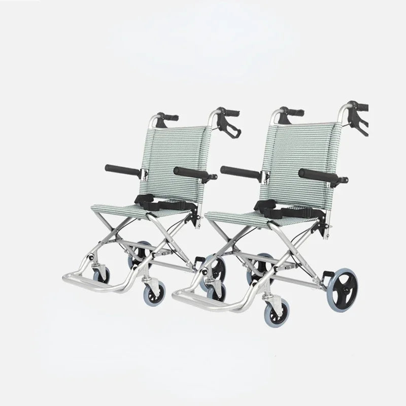 Aluminum Alloy Elderly Wheelchair with Pedal Portable Folding