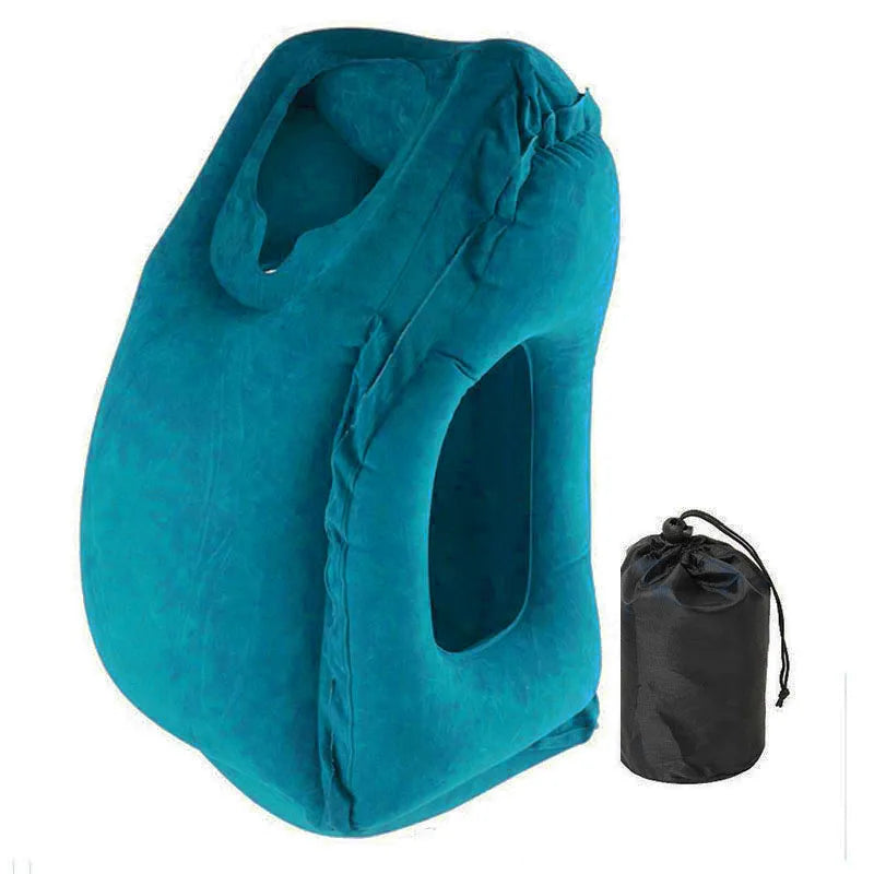 PVC Inflatable Air Travel Pillow Portable Headrest Chin