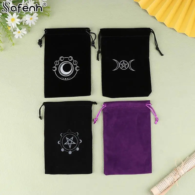 1PC Velvet Tarot Oracle Cards Storage Bag Drawstring Pouch