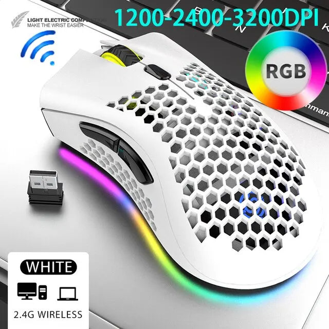 BM600 Rechargeable Gaming Mouse USB 2.4G Wireless RGB