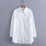 4XL Plus Size Shirt Women 2023 Spring Vintage