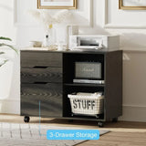 OLIXIS, 3 Drawer Mobile Lateral File Cabinet Home
