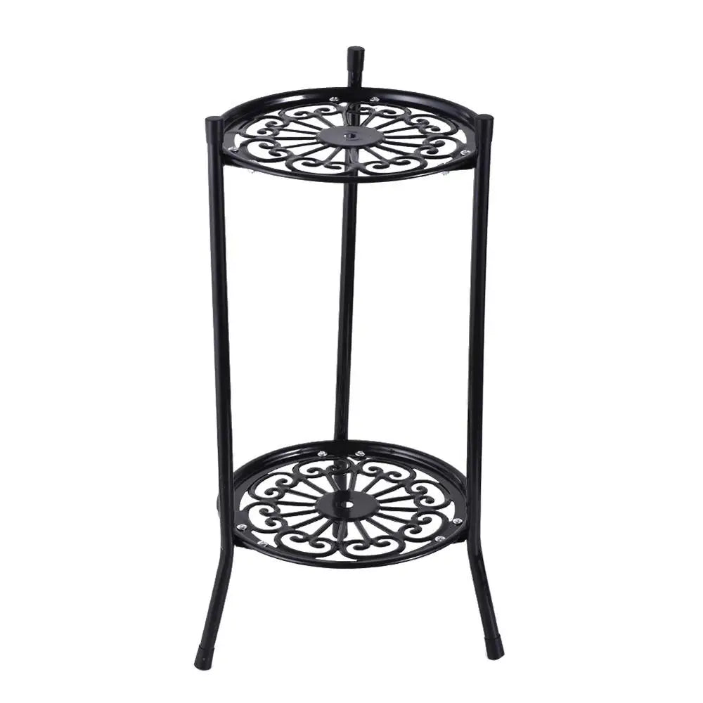 2-Tiered Tall Plant Stand Metal Plant Shelf Supports