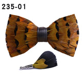 Feather Brooch Bow Tie For Men Women Officiating