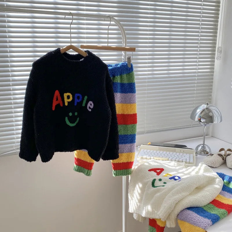 2024 Winter Children Girls 2PCS Clothes Set Cotton