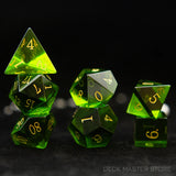 7pcsset Polyhedral Gemstone DnD Dice Set for Tabletop