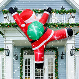 FT Tall Christmas Inflatable Hanging Santa Santa Gift