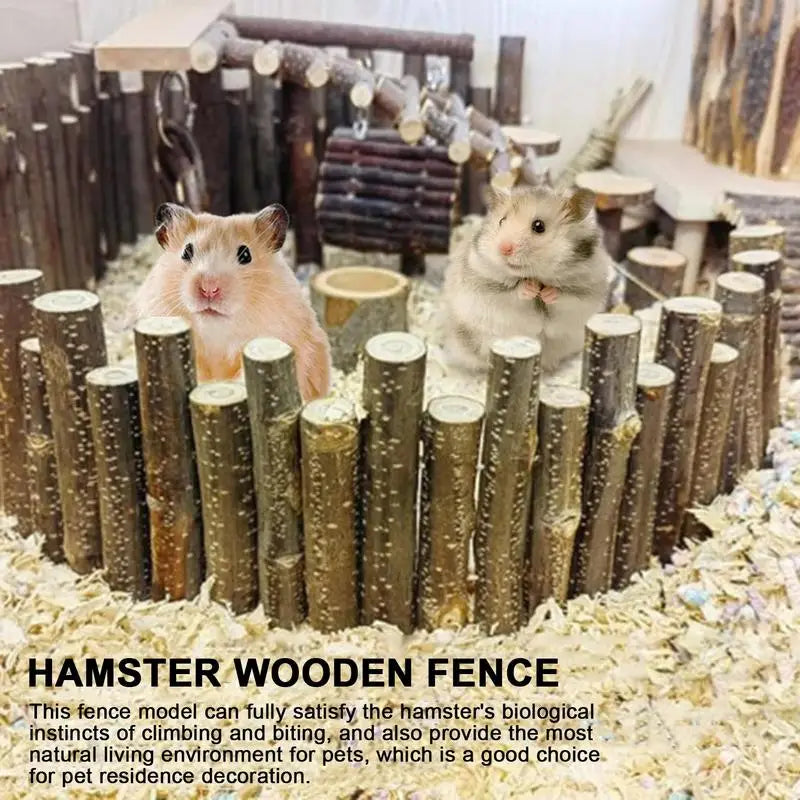Hamster Cage Fence Guinea Pig Wood Climbing Bridge