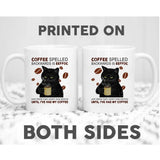 Funny Cat Mugs Coworker Gifts Coffee Spelled Backwards