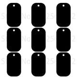 20pcs Aluminum Blank Rectangular Pet Dog Tag Custom