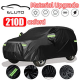 Black 210D 190T Full Car Cover Waterproof Anti Snow Cover Sun Shade Anti UV Dustproof Universal Auto Exterior Styling M/L/XL/XXL