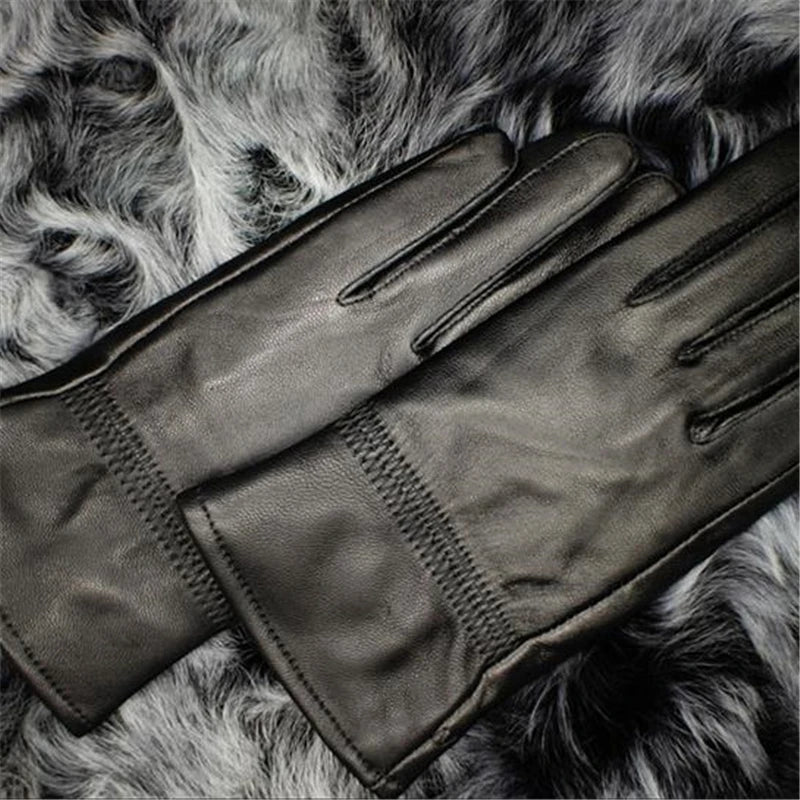 Children Autumn Sheepskin Plus Velvet Thick Gloves Boys