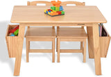 KRAND Kids Solid Wood Table and 2 Chair