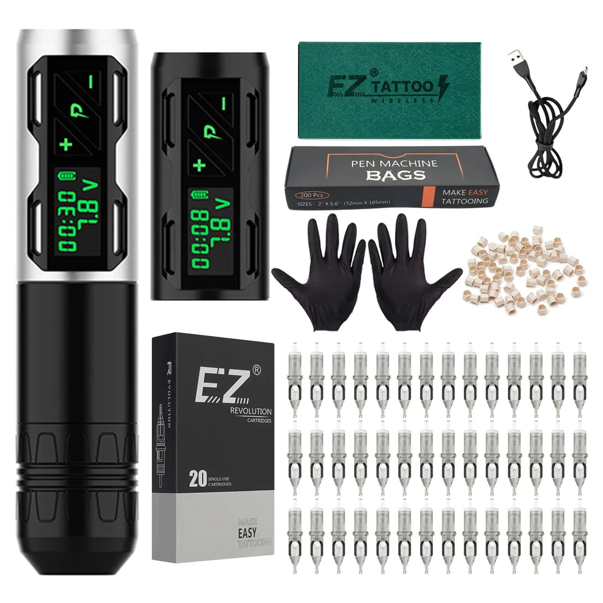 EZ Complete Tattoo Kit P2S Wireless Battery Tattoo