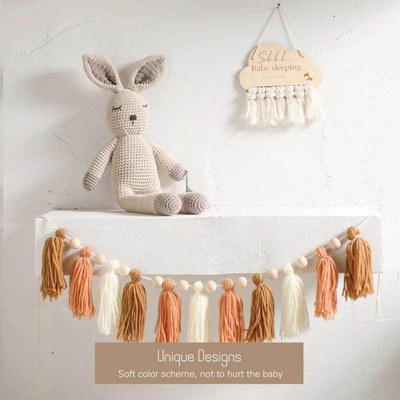 Kids Room Decoration Boho Tassel Nursery Tent Hanging Pendant Baby Newborn Photo Accessories Photography Props Newborn Gift