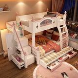 Solid wood bunk beds Two height adjustable beds