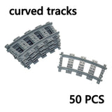 City Trains DIY Building Blocks Straight Curved Rail