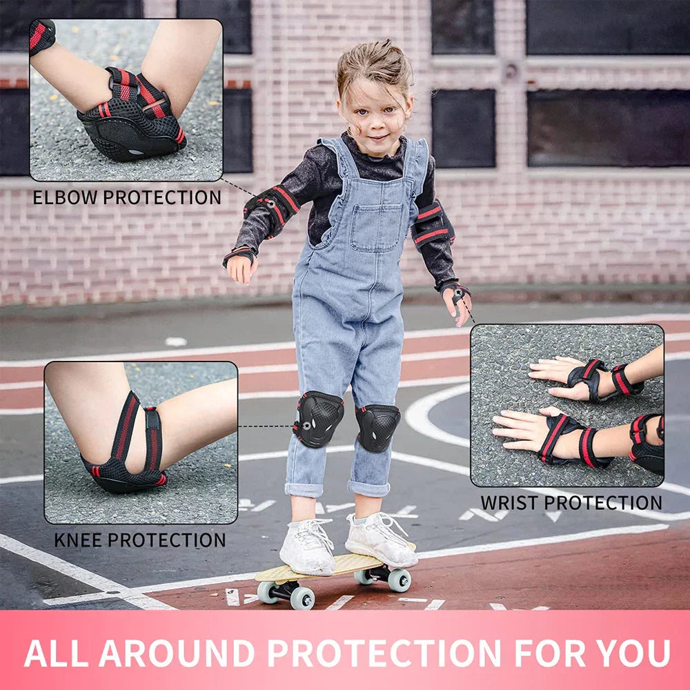 7Pcs Kids Skating Protective Gear Set Children Knee