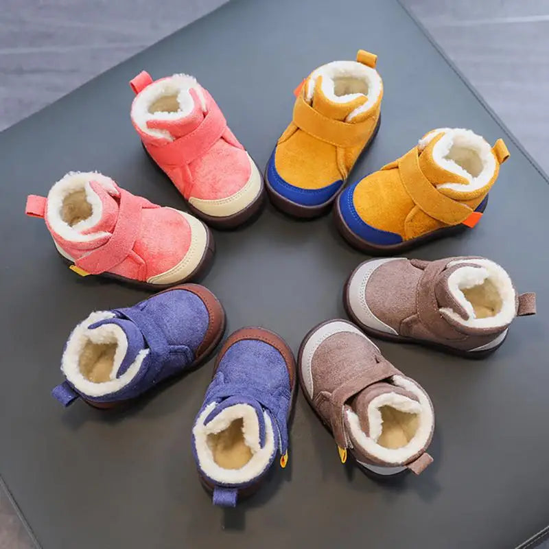 Toddler Boys Snow Boots Warm Plush Outdoor Shoes