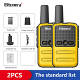 Btoera 2 Pcs Mini Walkie Talkie PMR 446