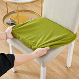 Jacquard Chair Cushion Cover for Elastic Chair Slipcovers