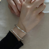 100% Solid 925 Sterling Silver Metal Bracelet for