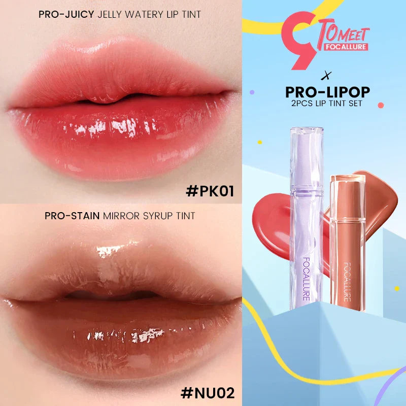 FOCALLURE 2 Pcs/Set Matte Liquid Lipstick Waterproof Long