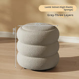 Living room Lamb wool low stool home shoe