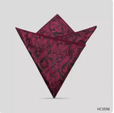 Men Pocket Square Vintage Paisley Blazer Chest Flower