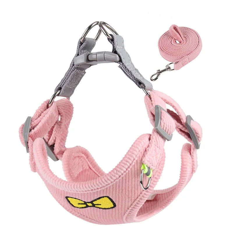 Dog Harness Dog Leash Reflective Puppy Harness Collar