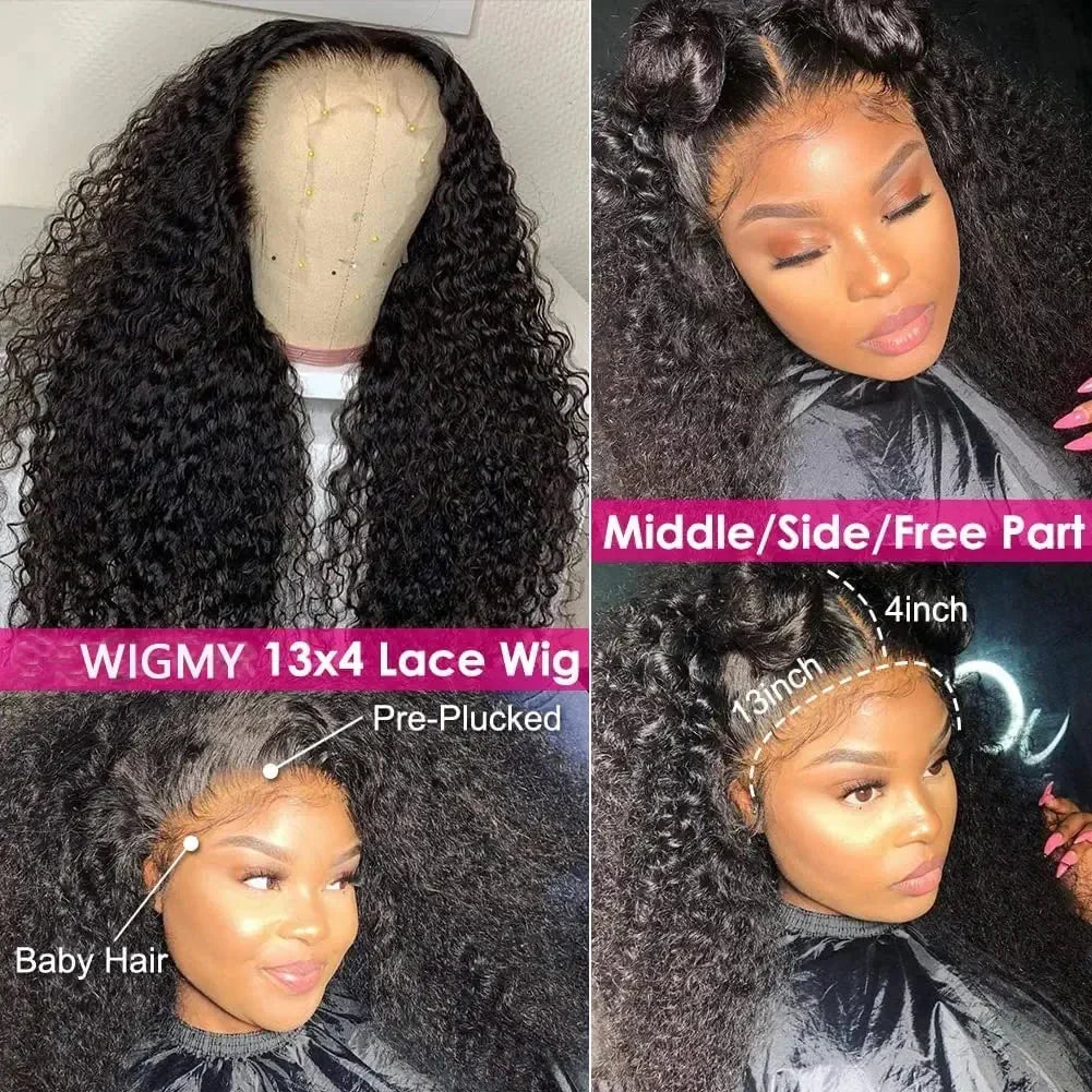 QT Afro Kinky Curly Lace Front Wigs 13x4