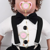 Luxury Baby Pacifi Cute Bow With Handmade Chain